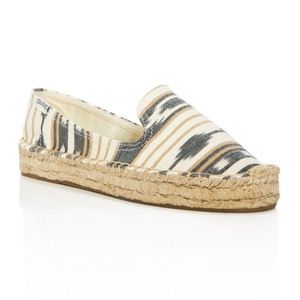 NWOT Soludos Ikat Platform Smoking Slipper Flats